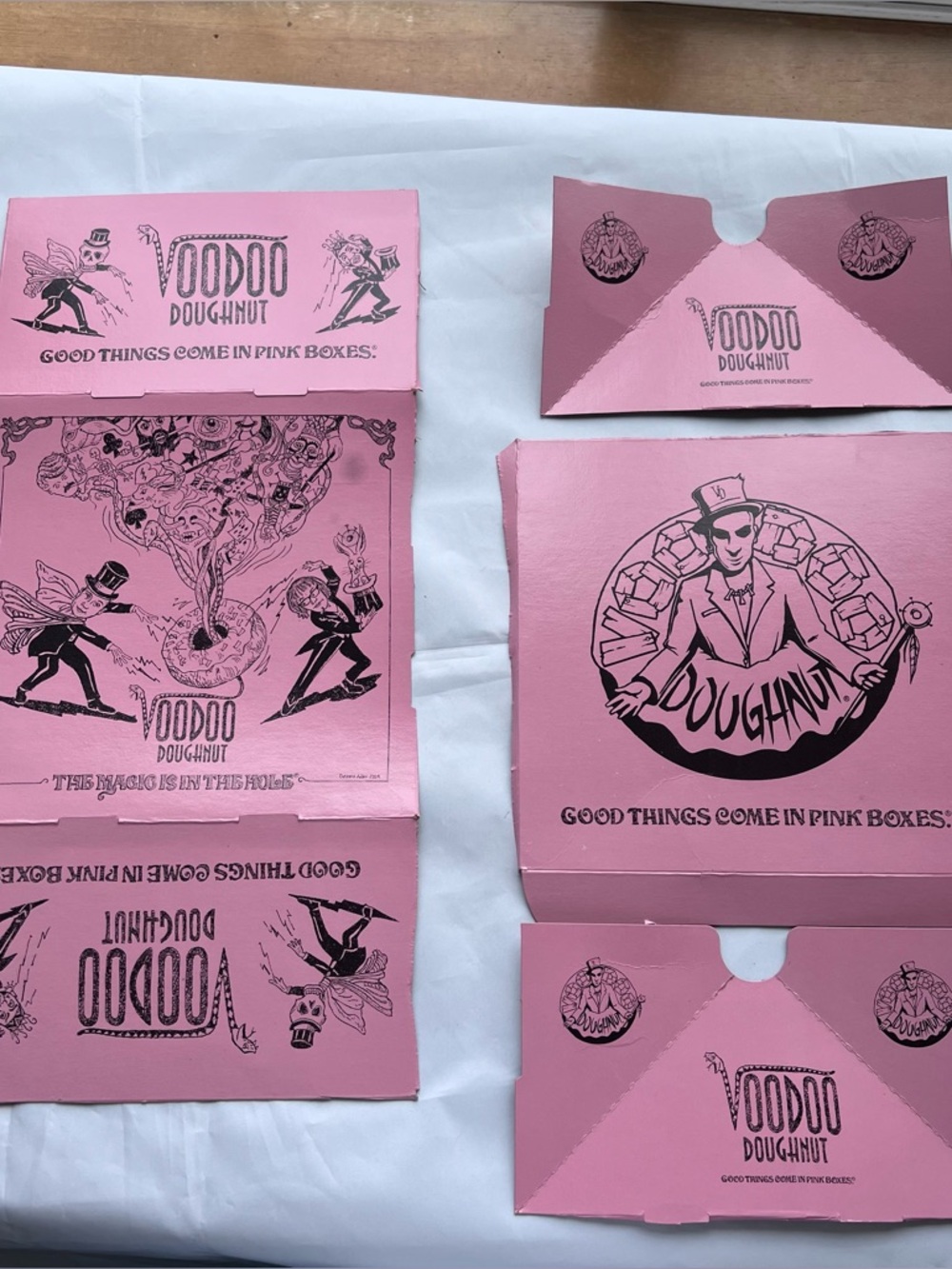 Voodoo Doughnut Pink Donut Box Pieces- DIY Pink Crafting Cardboard Paper